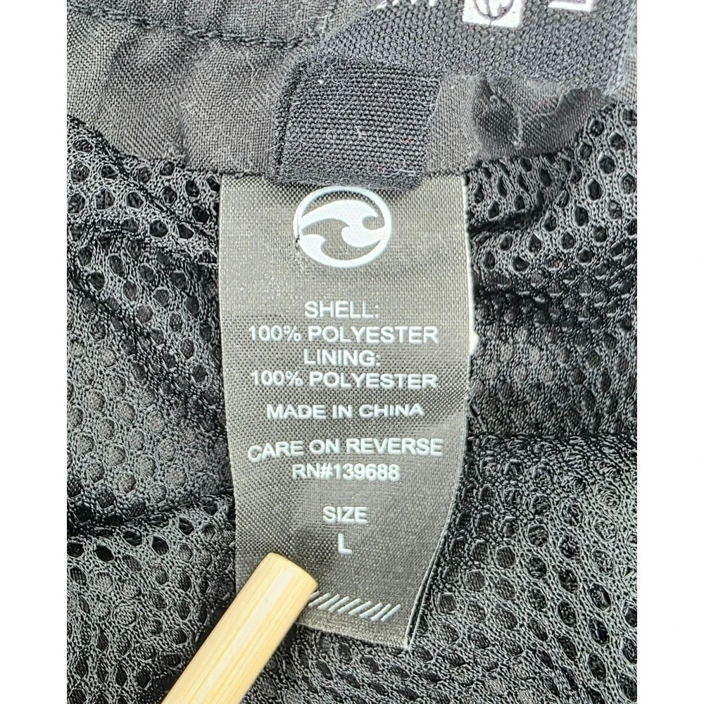Ocean Current Cargo Lined Swim Trunks Mens Size Large Black Surf Beachwear
